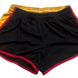 Nike Black and Gold Women's Athletic Shorts